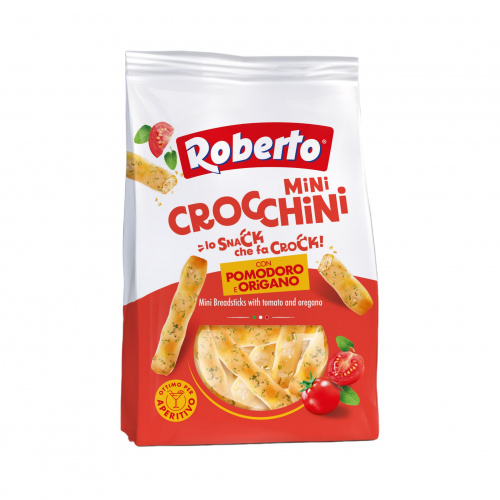 Палочки Хлебные Гриссини Кроккини миньон с томатами и орегано Roberto (0,150кг)