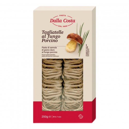 Паста Тальятелле с белыми грибами, Dalla Costa (0,250кг)