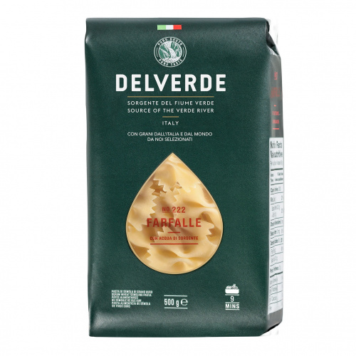 Паста № 222 Фарфалле, Delverde (0,500кг)