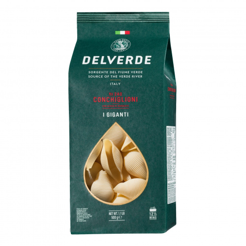 Паста № 240 Конкильони, Delverde (0,500кг)