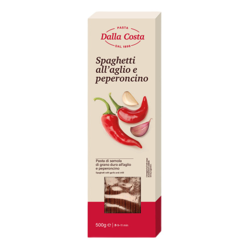 Паста Спагетти с чесноком и острым перцем, Dalla Costa (0,500кг)