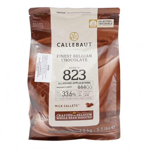 Шоколад молочный "Barry Callebaut" в галлетах 33,6 % какао (2,5кг)