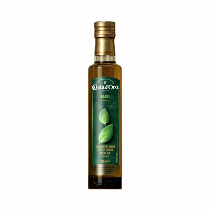Масло оливковое Extra Virgin с базиликом, Costa d’Oro (0,250л)