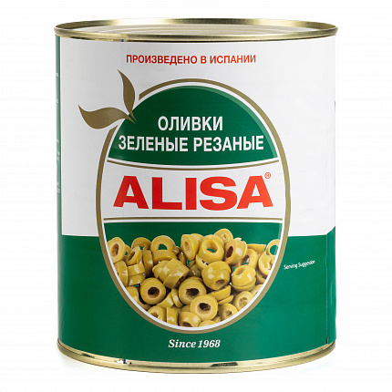 Оливки зеленые резаные, Alisa (3кг)