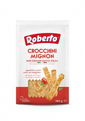 Палочки Хлебные Гриссини Кроккини миньон со вкусом пиццы, Roberto (0,150кг)
